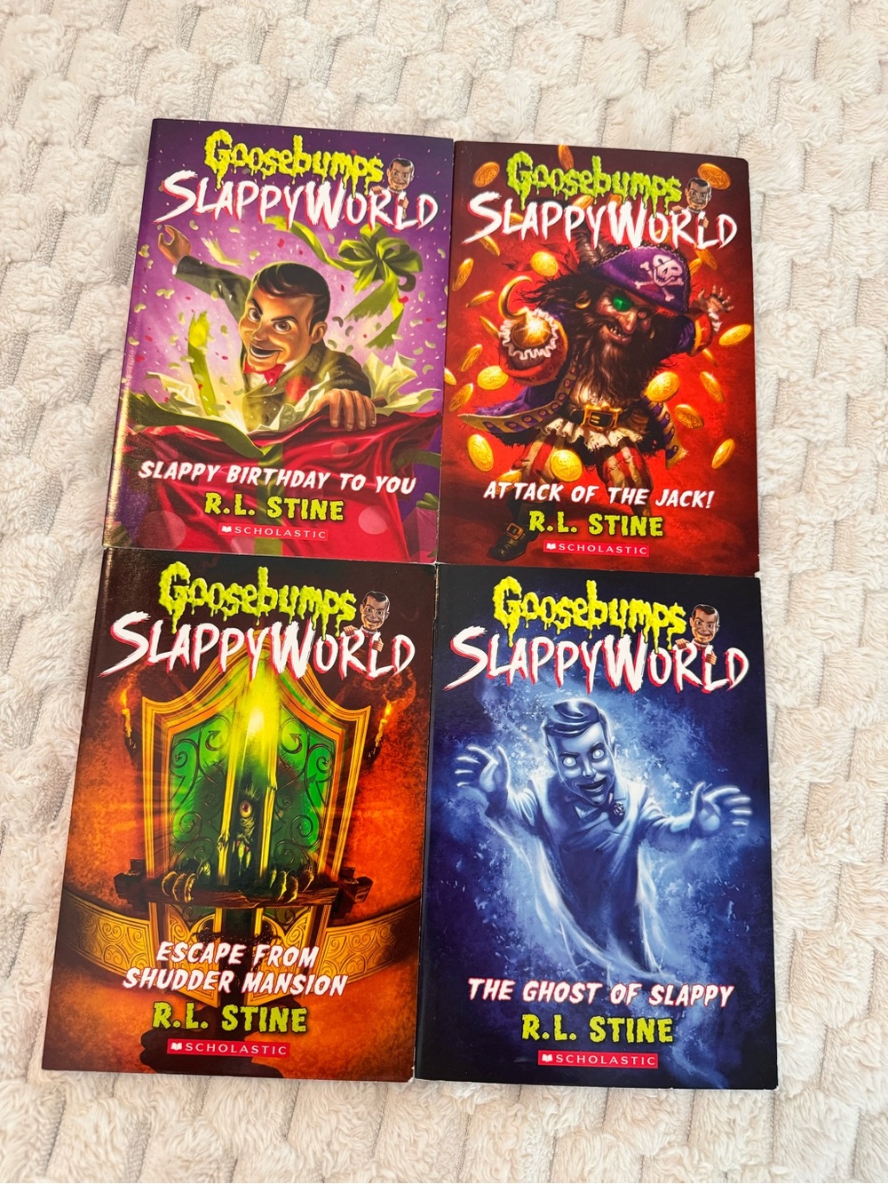 Lot of 4 Kids’ Goosebumps Slappyworld Paperback Books